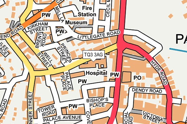 TQ3 3AG map - OS OpenMap – Local (Ordnance Survey)