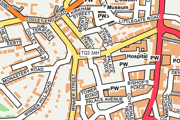 TQ3 3AH map - OS OpenMap – Local (Ordnance Survey)