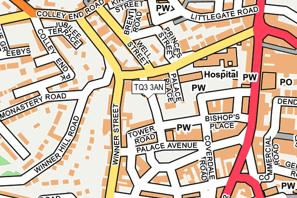 TQ3 3AN map - OS OpenMap – Local (Ordnance Survey)