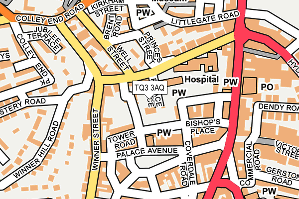 TQ3 3AQ map - OS OpenMap – Local (Ordnance Survey)