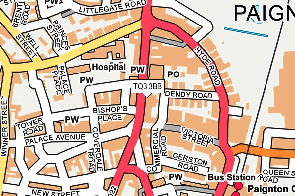 TQ3 3BB map - OS OpenMap – Local (Ordnance Survey)