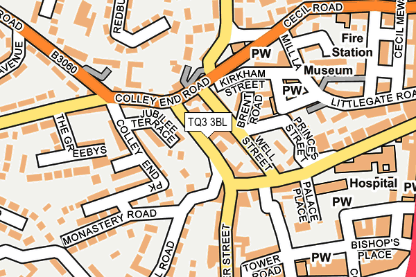 TQ3 3BL map - OS OpenMap – Local (Ordnance Survey)