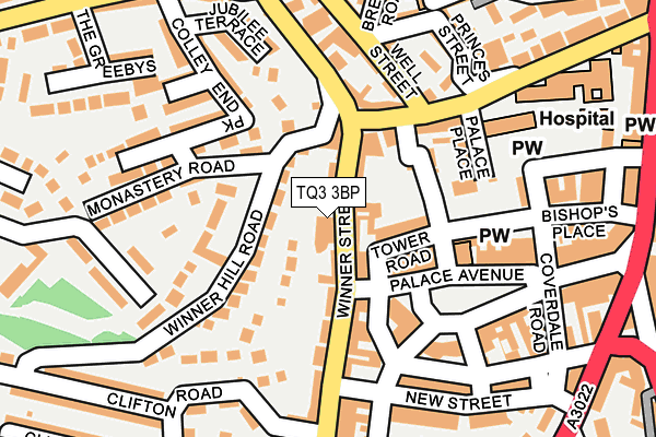TQ3 3BP map - OS OpenMap – Local (Ordnance Survey)