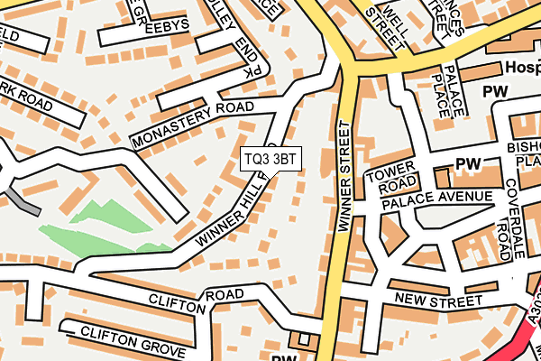 TQ3 3BT map - OS OpenMap – Local (Ordnance Survey)