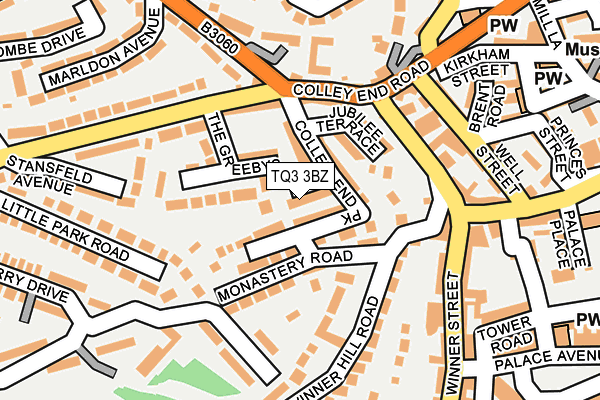 TQ3 3BZ map - OS OpenMap – Local (Ordnance Survey)