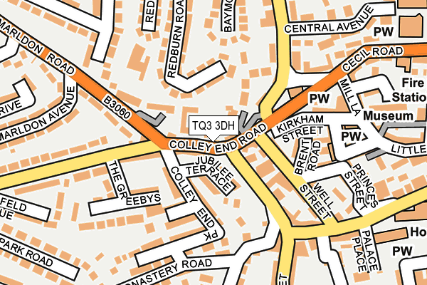 TQ3 3DH map - OS OpenMap – Local (Ordnance Survey)