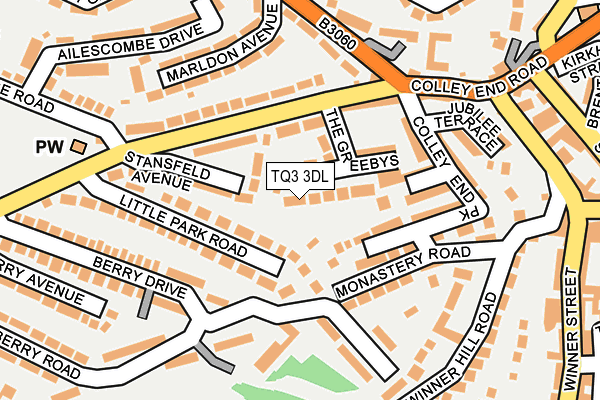 TQ3 3DL map - OS OpenMap – Local (Ordnance Survey)