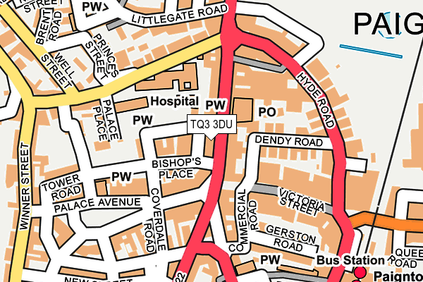 TQ3 3DU map - OS OpenMap – Local (Ordnance Survey)