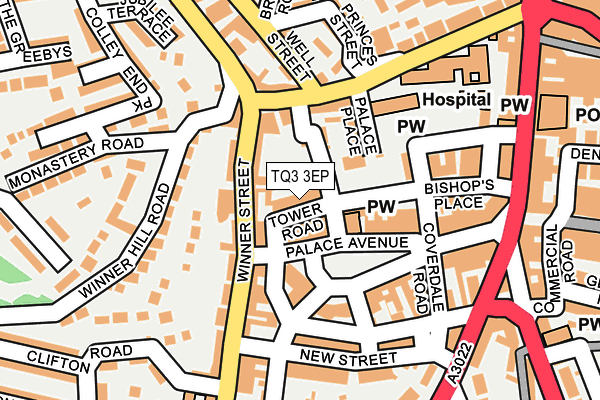 TQ3 3EP map - OS OpenMap – Local (Ordnance Survey)