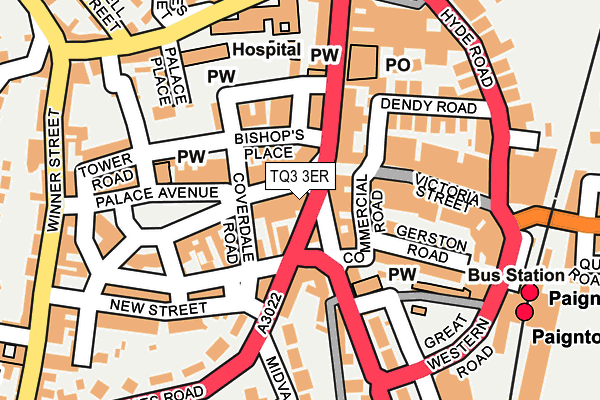 TQ3 3ER map - OS OpenMap – Local (Ordnance Survey)