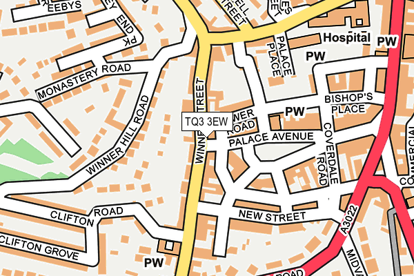 TQ3 3EW map - OS OpenMap – Local (Ordnance Survey)
