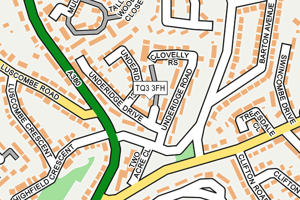 TQ3 3FH map - OS OpenMap – Local (Ordnance Survey)