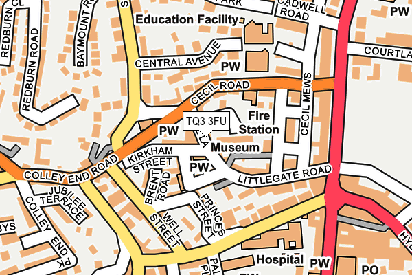 TQ3 3FU map - OS OpenMap – Local (Ordnance Survey)