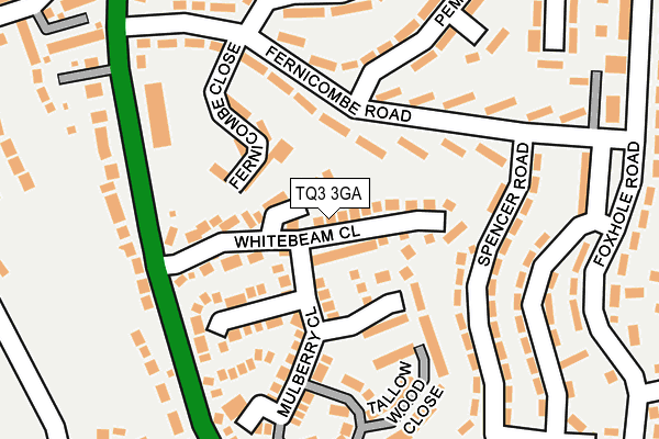 TQ3 3GA map - OS OpenMap – Local (Ordnance Survey)
