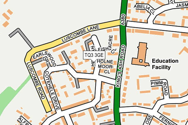 TQ3 3GE map - OS OpenMap – Local (Ordnance Survey)
