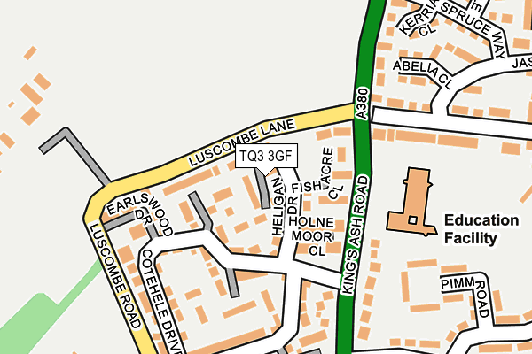 TQ3 3GF map - OS OpenMap – Local (Ordnance Survey)