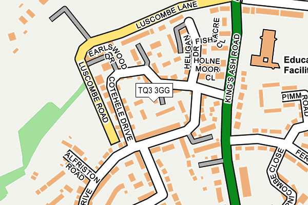 TQ3 3GG map - OS OpenMap – Local (Ordnance Survey)