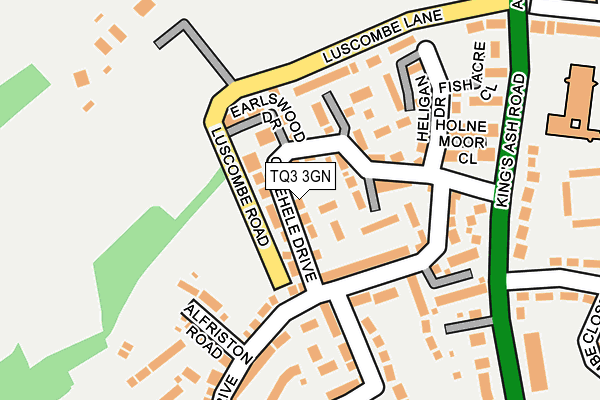 TQ3 3GN map - OS OpenMap – Local (Ordnance Survey)