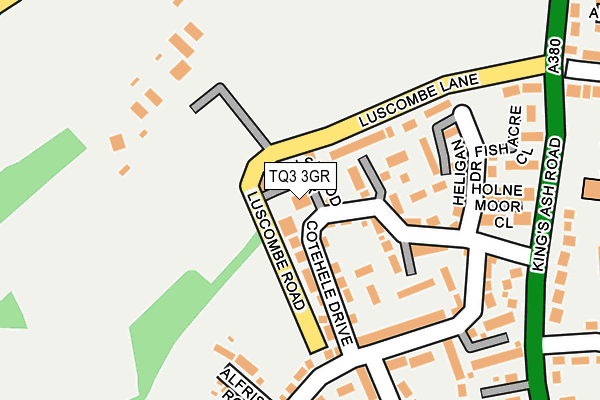 TQ3 3GR map - OS OpenMap – Local (Ordnance Survey)