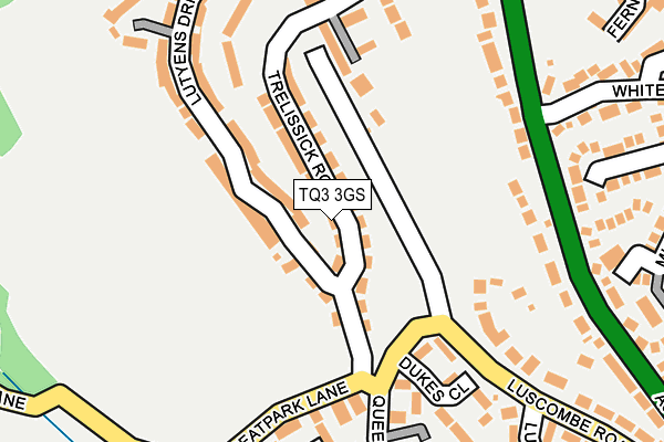 TQ3 3GS map - OS OpenMap – Local (Ordnance Survey)