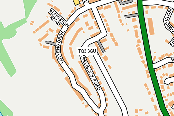 TQ3 3GU map - OS OpenMap – Local (Ordnance Survey)