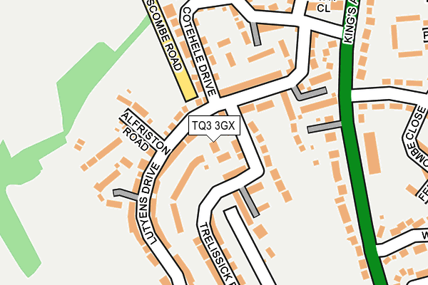 TQ3 3GX map - OS OpenMap – Local (Ordnance Survey)