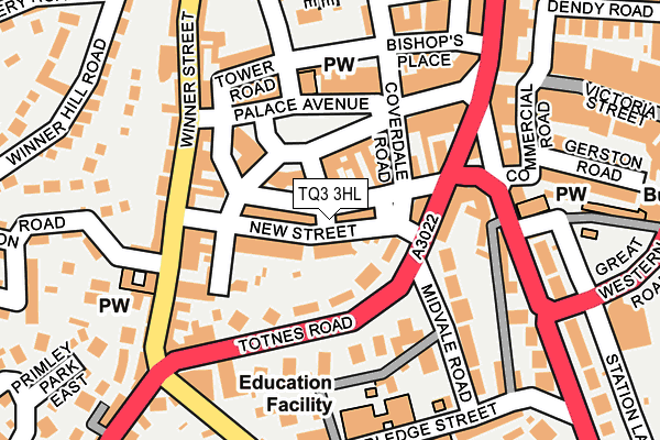 TQ3 3HL map - OS OpenMap – Local (Ordnance Survey)