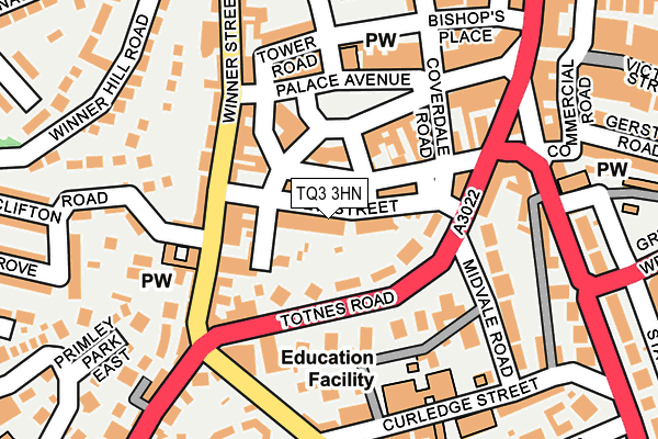 TQ3 3HN map - OS OpenMap – Local (Ordnance Survey)