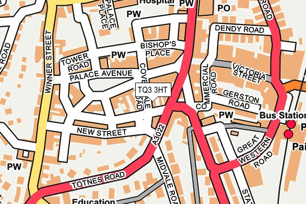 TQ3 3HT map - OS OpenMap – Local (Ordnance Survey)