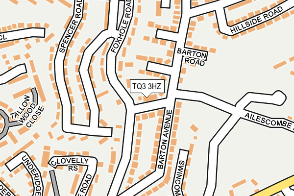 TQ3 3HZ map - OS OpenMap – Local (Ordnance Survey)