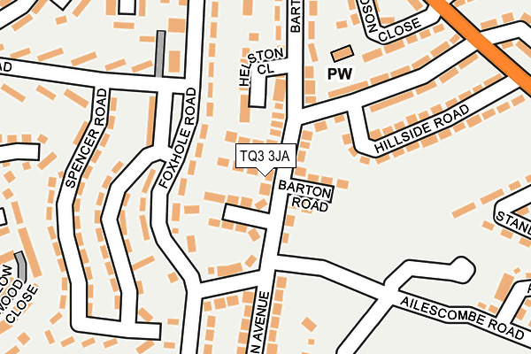 TQ3 3JA map - OS OpenMap – Local (Ordnance Survey)