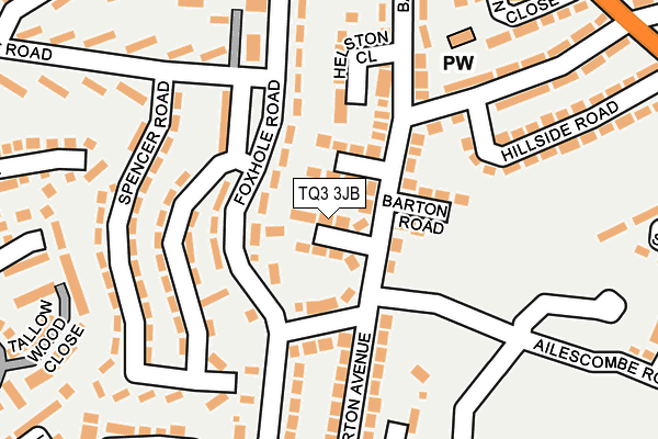 TQ3 3JB map - OS OpenMap – Local (Ordnance Survey)