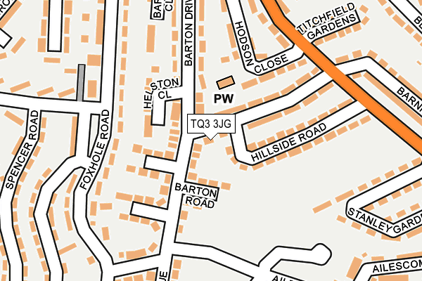 TQ3 3JG map - OS OpenMap – Local (Ordnance Survey)