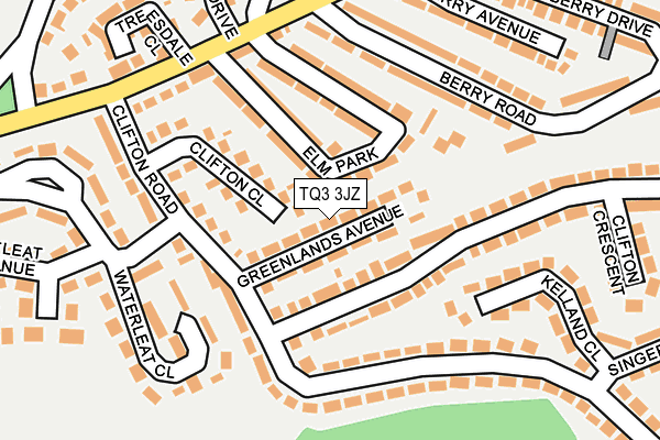 TQ3 3JZ map - OS OpenMap – Local (Ordnance Survey)