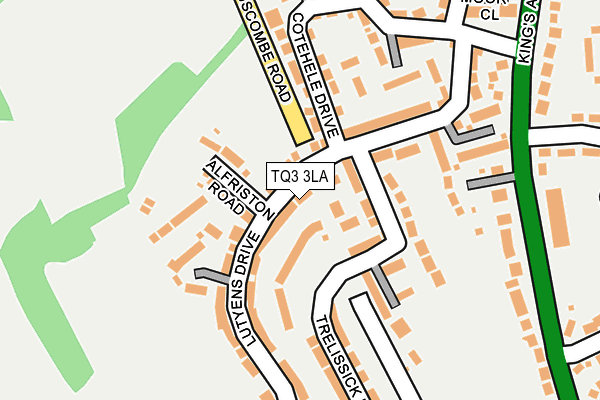 TQ3 3LA map - OS OpenMap – Local (Ordnance Survey)