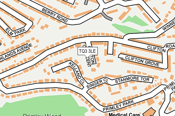 TQ3 3LE map - OS OpenMap – Local (Ordnance Survey)