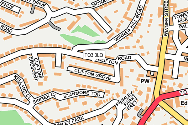 TQ3 3LQ map - OS OpenMap – Local (Ordnance Survey)