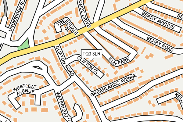 TQ3 3LR map - OS OpenMap – Local (Ordnance Survey)