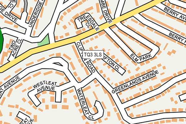 TQ3 3LS map - OS OpenMap – Local (Ordnance Survey)