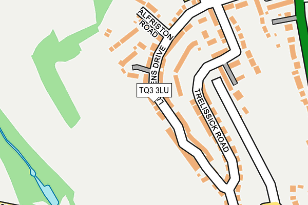 TQ3 3LU map - OS OpenMap – Local (Ordnance Survey)