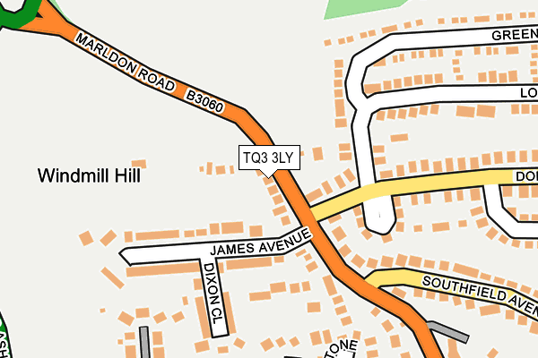 TQ3 3LY map - OS OpenMap – Local (Ordnance Survey)
