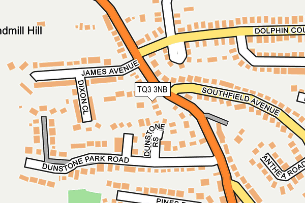 TQ3 3NB map - OS OpenMap – Local (Ordnance Survey)