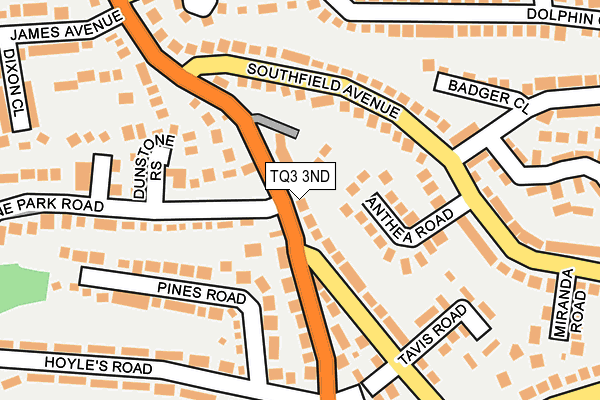 TQ3 3ND map - OS OpenMap – Local (Ordnance Survey)
