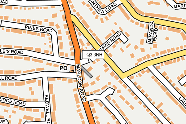 TQ3 3NH map - OS OpenMap – Local (Ordnance Survey)