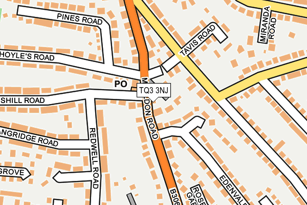 TQ3 3NJ map - OS OpenMap – Local (Ordnance Survey)