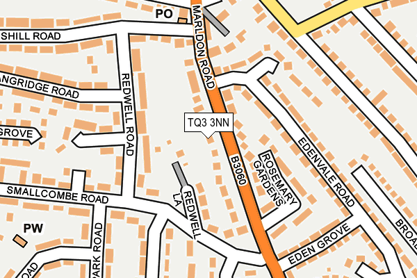 TQ3 3NN map - OS OpenMap – Local (Ordnance Survey)