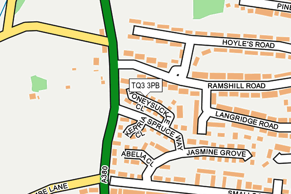 TQ3 3PB map - OS OpenMap – Local (Ordnance Survey)