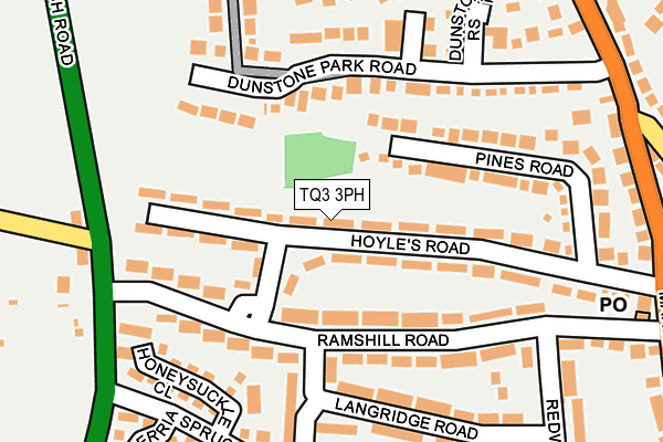 TQ3 3PH map - OS OpenMap – Local (Ordnance Survey)