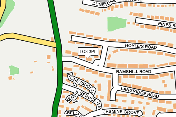 TQ3 3PL map - OS OpenMap – Local (Ordnance Survey)