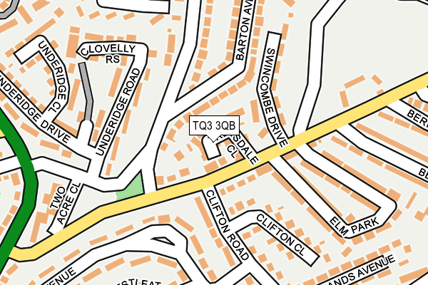 TQ3 3QB map - OS OpenMap – Local (Ordnance Survey)